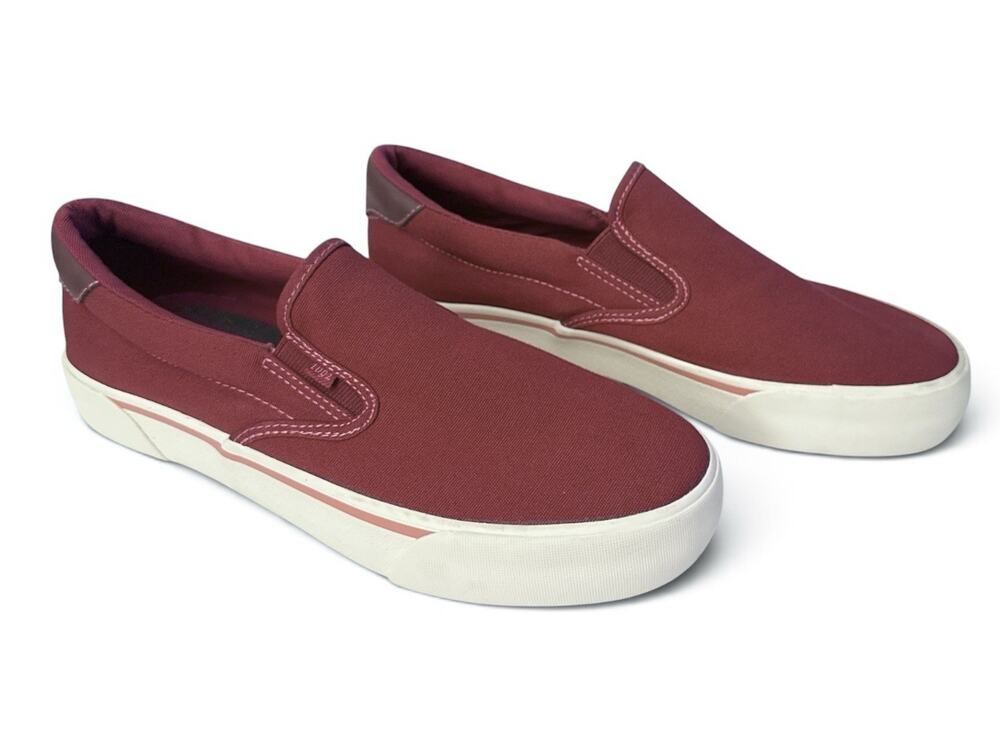 Lugz Delta Classic Canvas Slip On Sneakers Casual Shoes Lug Soles Red Women’s 9M